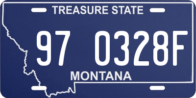 MT license plate 970328F