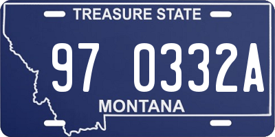 MT license plate 970332A