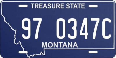 MT license plate 970347C
