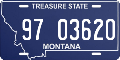 MT license plate 970362O