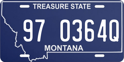 MT license plate 970364Q