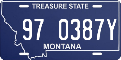 MT license plate 970387Y
