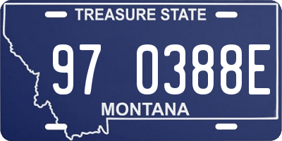 MT license plate 970388E