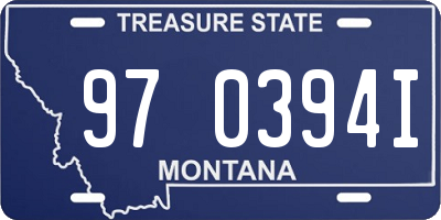 MT license plate 970394I