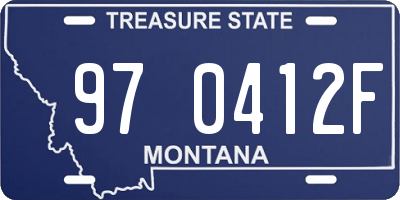 MT license plate 970412F