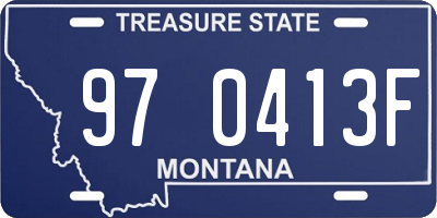 MT license plate 970413F