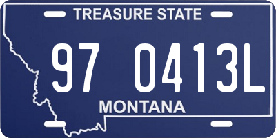 MT license plate 970413L