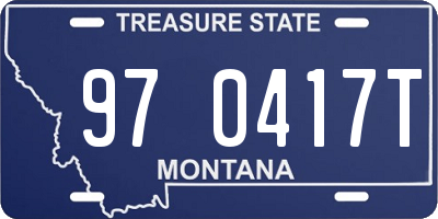 MT license plate 970417T