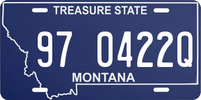 MT license plate 970422Q