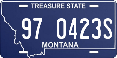 MT license plate 970423S