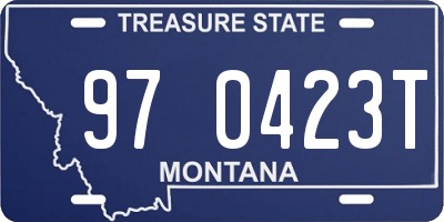 MT license plate 970423T