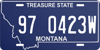 MT license plate 970423W
