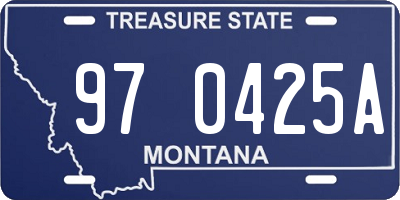 MT license plate 970425A