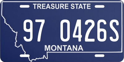 MT license plate 970426S