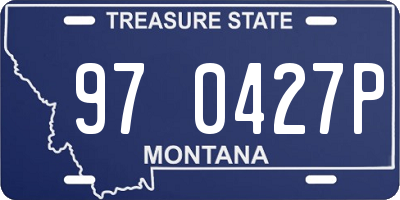 MT license plate 970427P