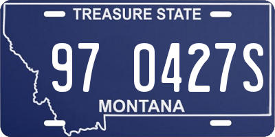 MT license plate 970427S