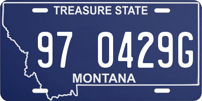 MT license plate 970429G