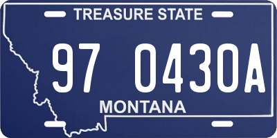 MT license plate 970430A