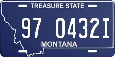 MT license plate 970432I