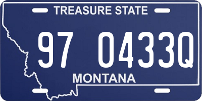MT license plate 970433Q