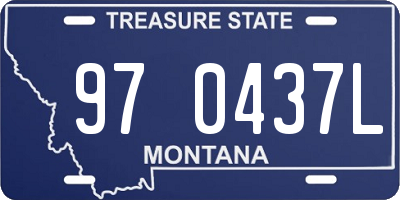 MT license plate 970437L