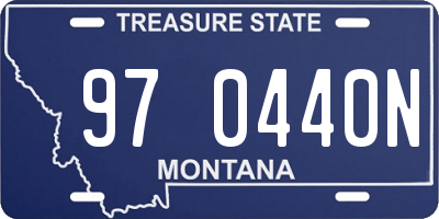MT license plate 970440N