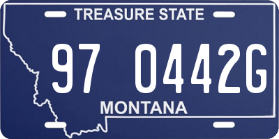 MT license plate 970442G