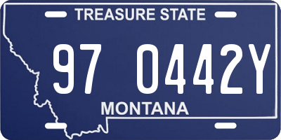 MT license plate 970442Y