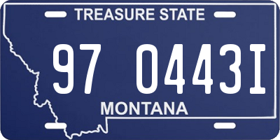 MT license plate 970443I