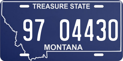 MT license plate 970443O