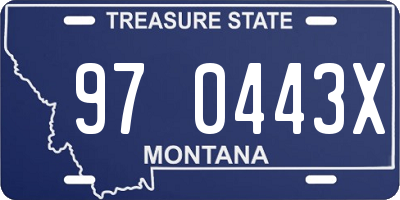 MT license plate 970443X