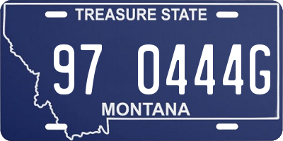 MT license plate 970444G
