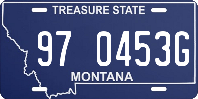 MT license plate 970453G