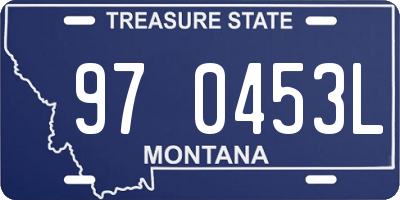 MT license plate 970453L