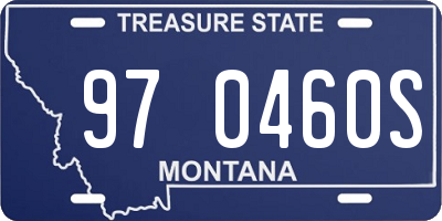 MT license plate 970460S
