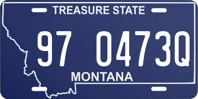 MT license plate 970473Q