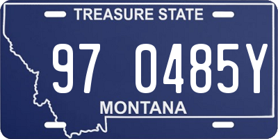 MT license plate 970485Y
