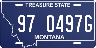 MT license plate 970497G