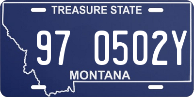 MT license plate 970502Y