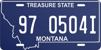MT license plate 970504I