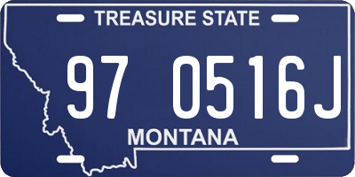 MT license plate 970516J