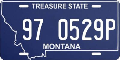 MT license plate 970529P