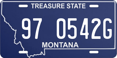 MT license plate 970542G