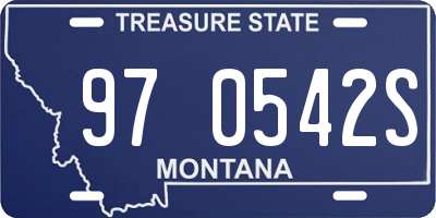 MT license plate 970542S