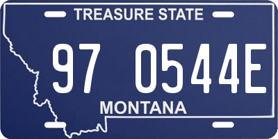 MT license plate 970544E