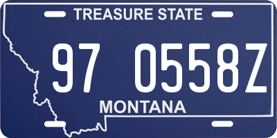 MT license plate 970558Z