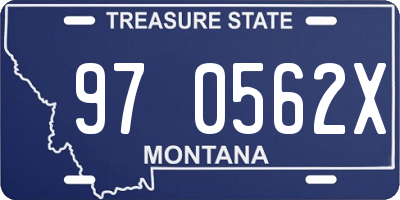 MT license plate 970562X