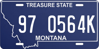 MT license plate 970564K