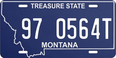 MT license plate 970564T