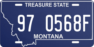 MT license plate 970568F